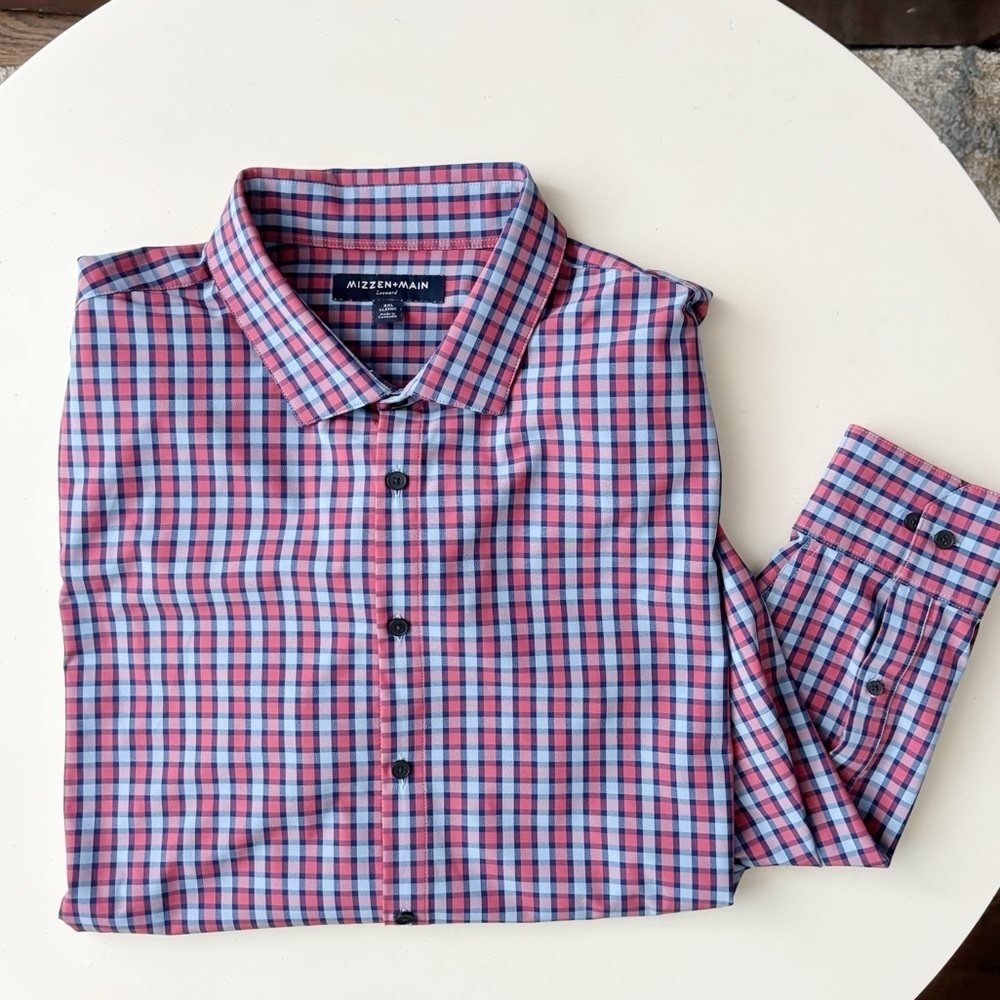 Mizzen+Main Men’s Leeward Classic Fit Performance Dress Shirt Size XXL